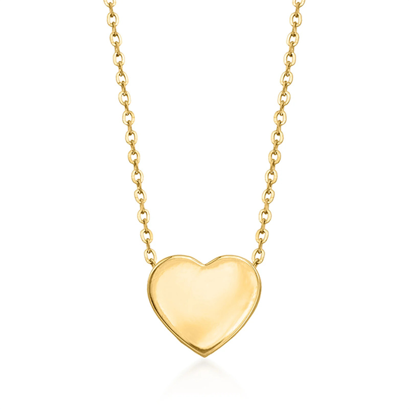 JINGYING Custom-Made Heart Pendant Necklace with Gold Finishes Over 925 Sterling Silver