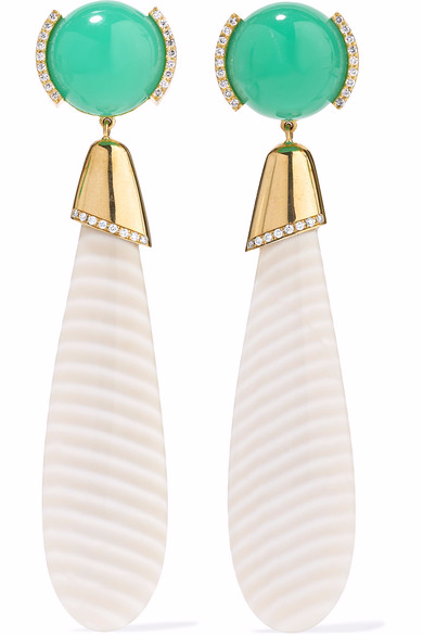 18-karat gold multi-stone custom wholesale earrings