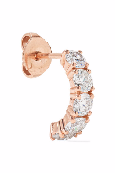 Boucle d'oreille diamant en or rose 18 carats, vente en gros personnalisée
