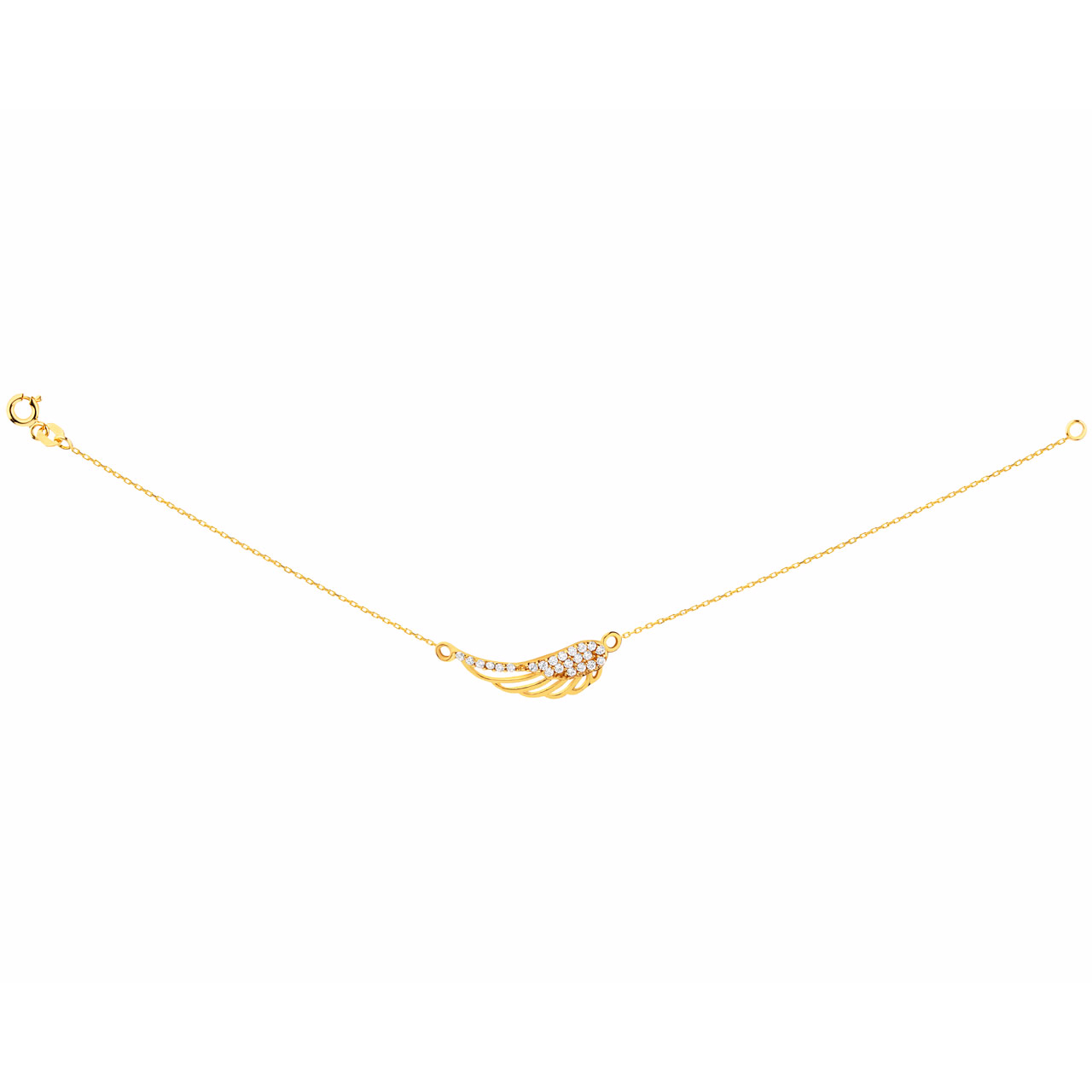 Wholesale 18K OEM/ODM Jewelry Yellow Gold Bracelet with Cubic Zirconia make custom designed jewelry manufacturer