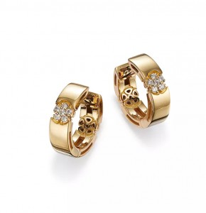 Boucles d'oreilles créoles Daisy Huggie en or jaune 18 carats en vermeil grossiste sur mesure