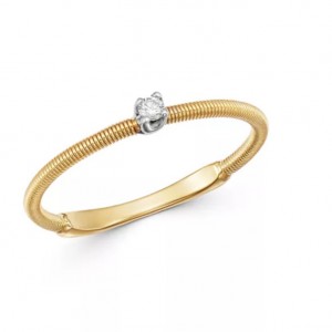 fabricante de joyería de plata OEM personalizado del anillo de la circona cúbica del oro amarillo y blanco 18K