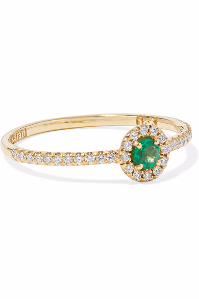 mórdhíola saincheaptha 18K óir, fáinne emerald