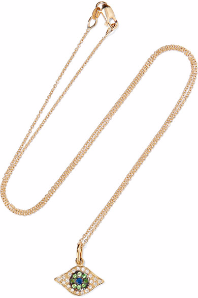 custom wholesale 18K gold multi-stone necklace