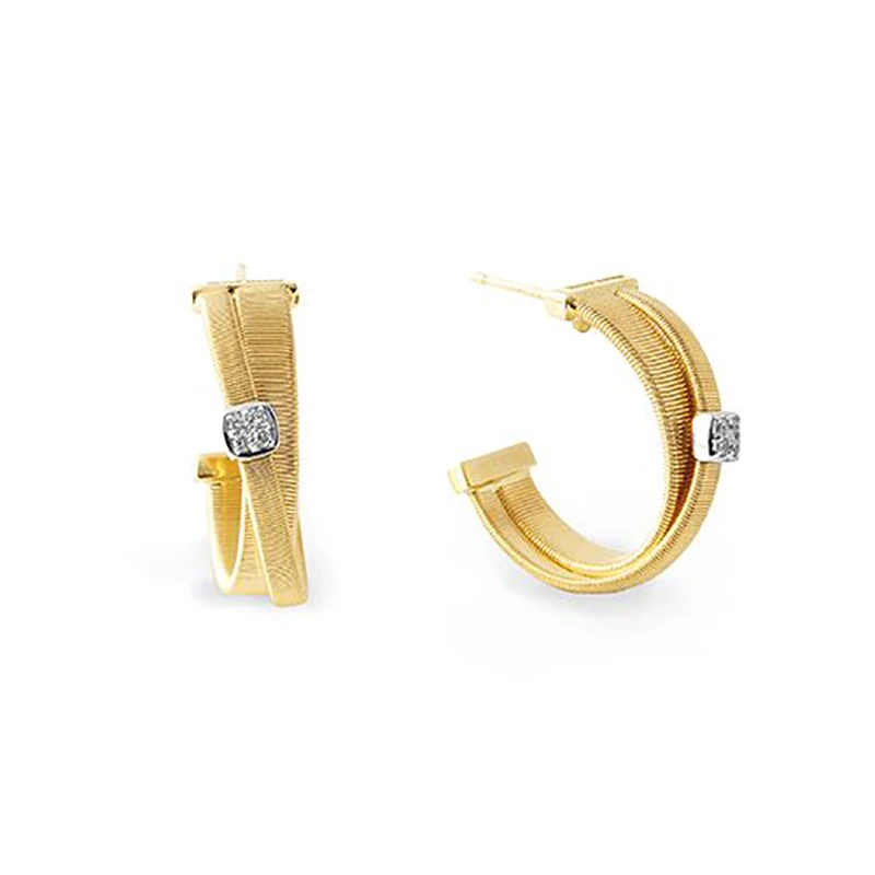 18ct Yellow Gold Hoop Earrings wholesale Custom Silver Jewelry China OEM/ODM Jewelry