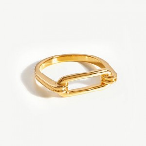 Fabricante al por mayor de joyería de moda personalizada de anillos rellenos de oro de 18 quilates