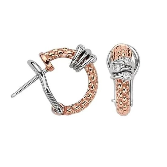 18k Rose Gold Hoop Earrings kustom grosir Sterling OEM/ODM Perhiasan Pemasok Perhiasan Perak