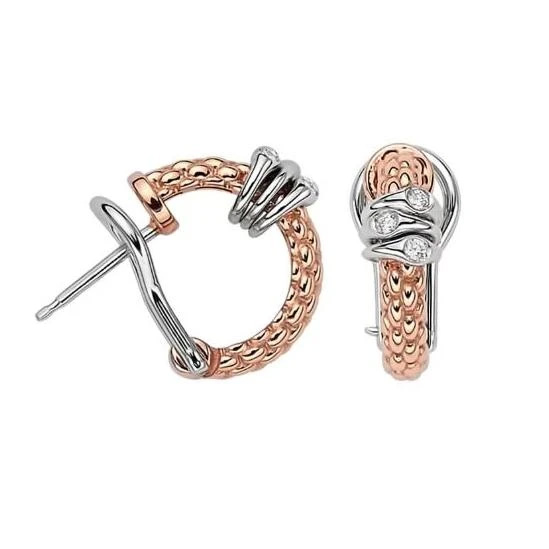 Pendientes de aro de oro rosa de 18 quilates, joyería esterlina OEM/ODM al por mayor personalizada, proveedores de joyería de plata