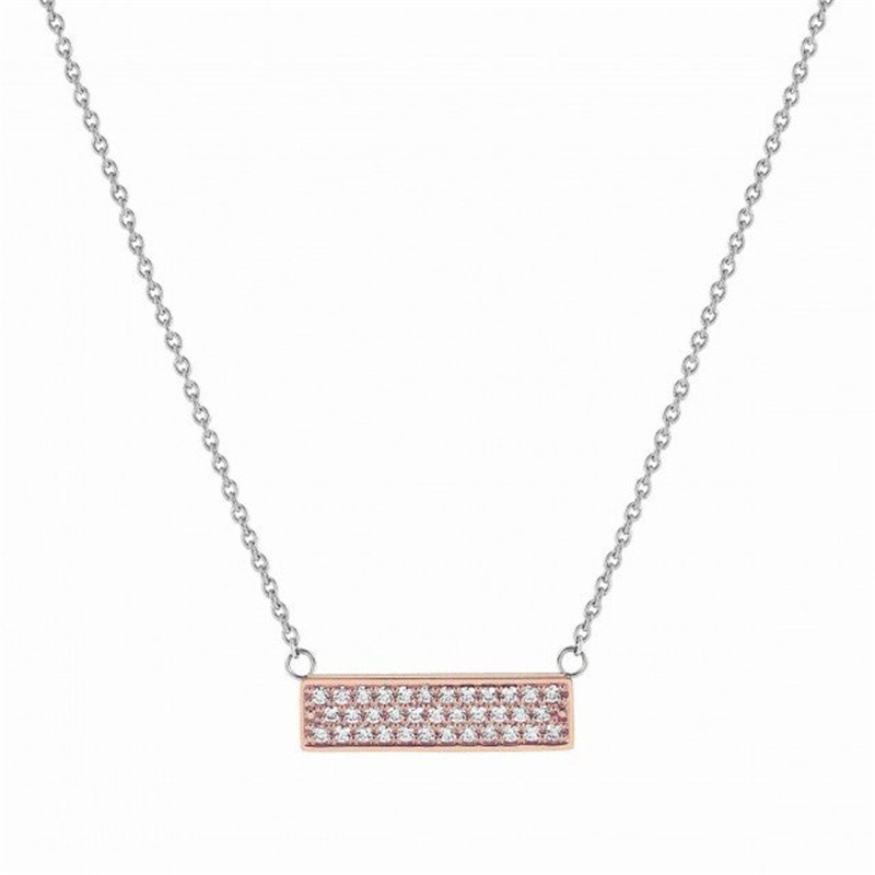 18k Rose gold filled necklace personalized custom made with 5A cubic zircon 925 sterling silver jewelry