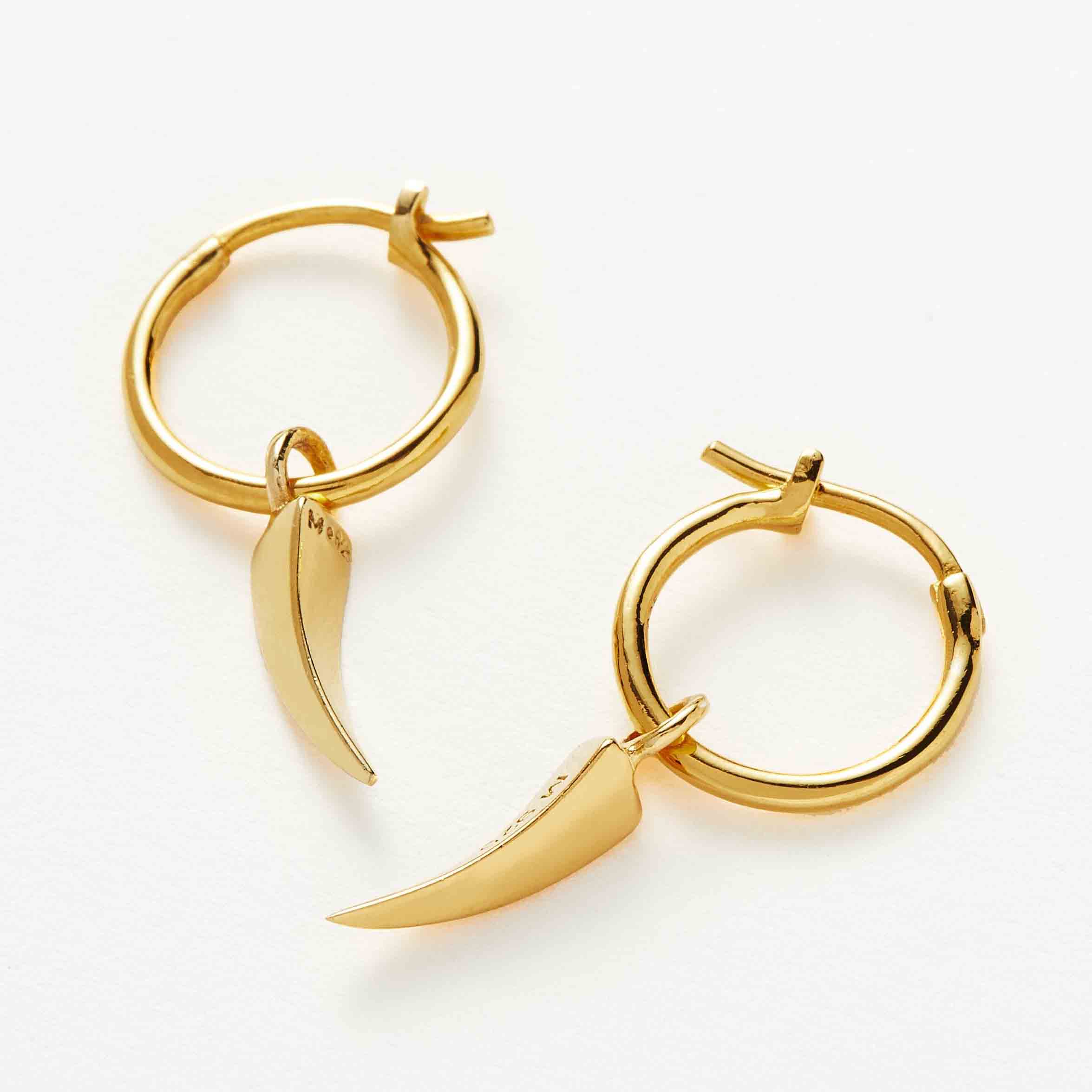 18k gold jewelry manufacturers OEM ODM 925 silver hoop earring in gold vermeil