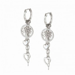 Fabricant de bijoux plaqué or 18 carats, boucles d'oreilles OEM ODM en argent sterling avec symboles, vente en gros