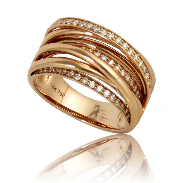 Fabbrica di gioielli in argento con anelli in oro 18 carati