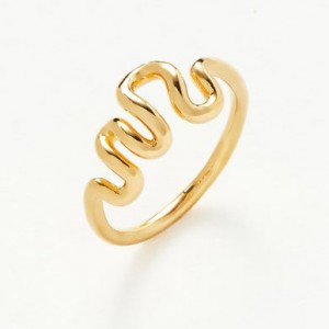18-Karat-Gold-Vermeil-Schmucklieferant, individuell gestalteter Ring aus 925er Sterlingsilber
