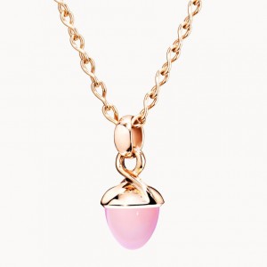 18k pink gold plated necklace pendant ODM production jewelers