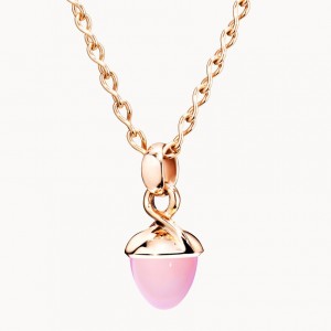 Collana pendente placcato oro rosa 18 carati Produzione ODM gioiellieri