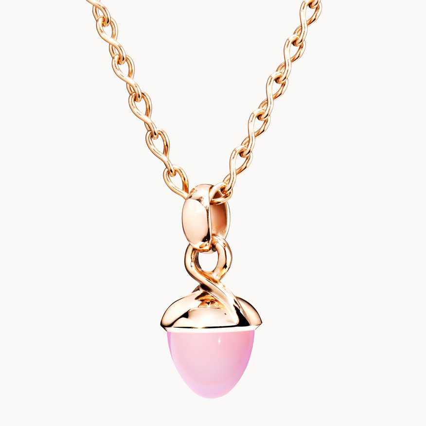 18k pink gold plated necklace pendant ODM production jewelers