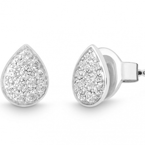 18k plated 925 silver earring with cubic zirconia OEM ODM jewelry marker