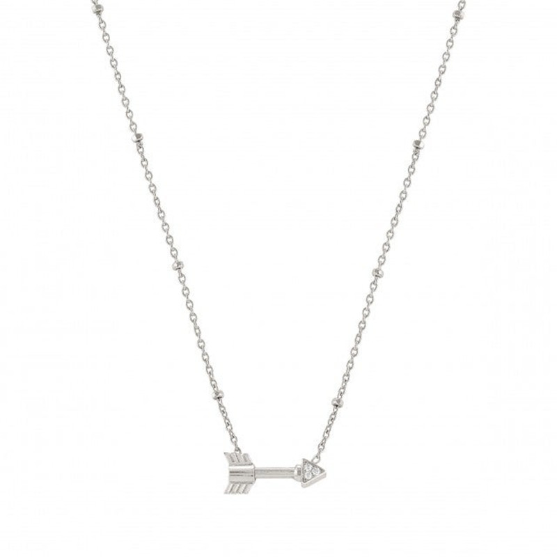 18k rhodium plated Necklace in 925 silver and Zirconia made by custom jewelry wholesaler