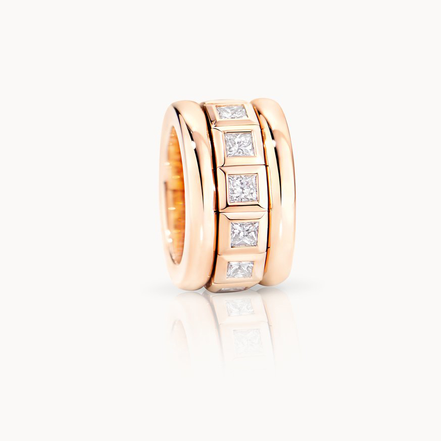 18-каратное розовое золото 925 серебряное кольцо оптом