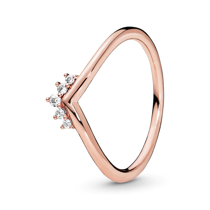 Inel personalizat OEM din aur roz de 18k fabricat de bijuterii Zircon