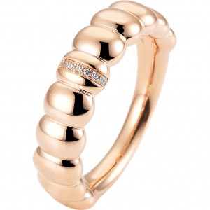 Anillo chapado en oro rosa de 18k