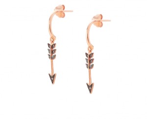 Custom Rose gold plated earring over 925 sterling silver for your design style