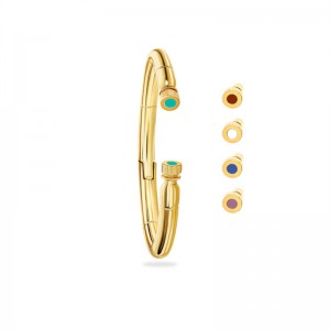 OEM Manufacturer of  Copper Seacap Bangle Vermeil 18K Gold Plated
