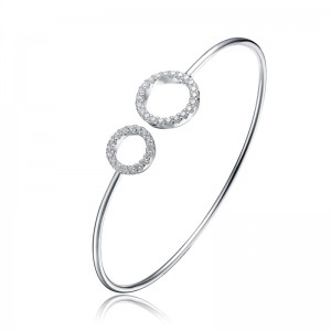 CZ sterling silver bangle custom production factory