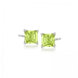 Peridot Stud Earrings Customized Sterling Silver Jewelry Manufacturer