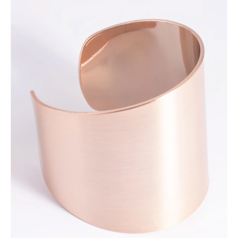 20 års erfarenhet av specialtillverkade smycken, roséguldpläterade Statement Cuff Armband Armband