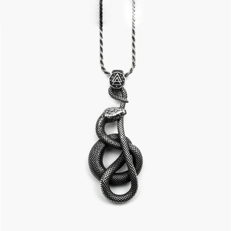 20 years experience in OEM jewelry manufacturing men’s 925 silver ouroboros necklace wholesale