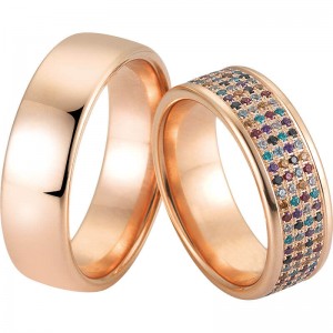 2020 anillos de encargo de la joyería del oro de Rose de la moda al por mayor para las mujeres