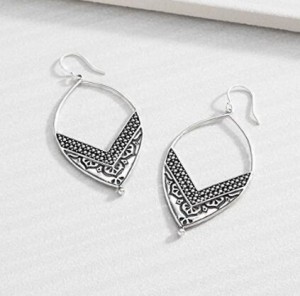 Custom wholesale ‘Ornate’ Sterling Silver Drop Earrings