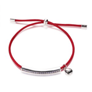 Kundenspezifisches Großhandelsarmband für Frauen |Charms 925 Sterling Silber |Verstellbares Armband aus rotem Seil |China Hersteller Großhandel