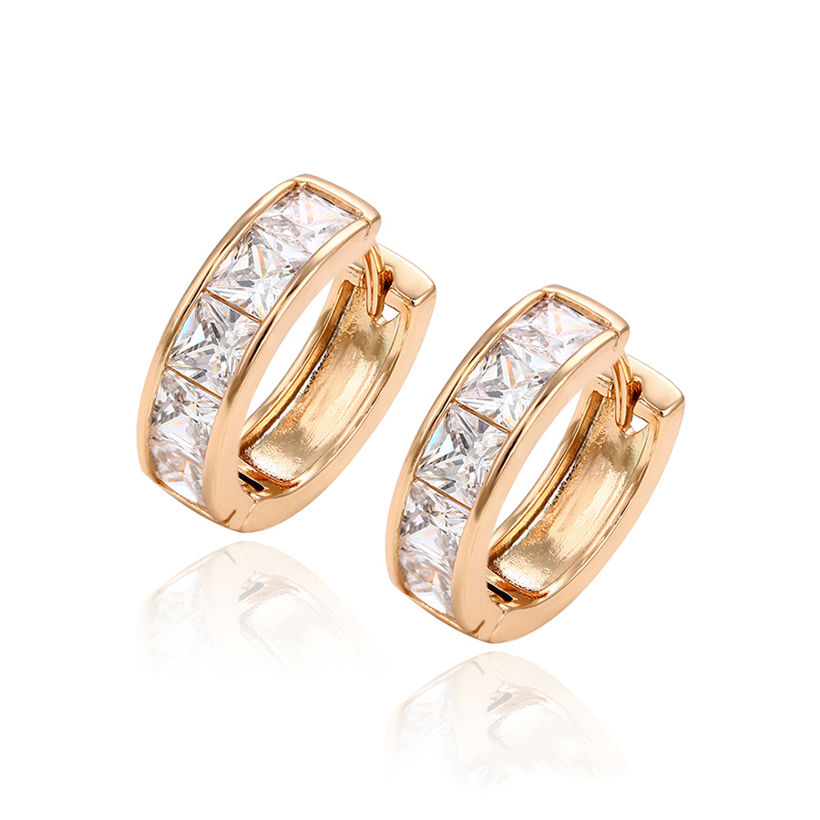 Custom Wholesale White Zircon Yellow Gold Planting Earrings | Customized Jewelry Manufacturer  | 925 Sterling Silver