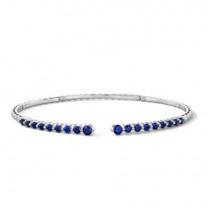 Custom Jewelry Rhodium Plated on 925 Sterling Silver Bangle