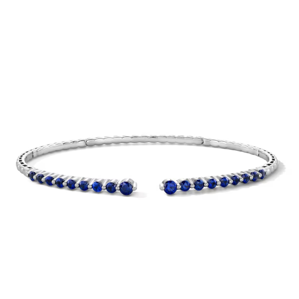 Custom Jewelry Rhodium Plated on 925 Sterling Silver Bangle