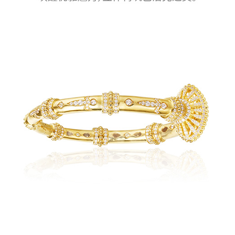 Commerce de gros en or 18 carats en argent sterling bijoux en or bracelet en diamant d'usine OEM