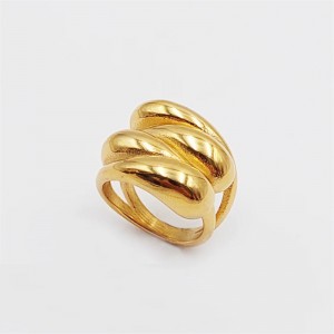 JINGYING :The Process of  Custom Men and Women’s Jewelry Gold Chunky Waterdrop Ring