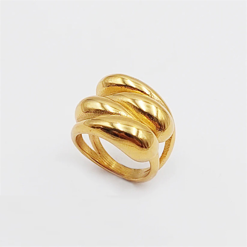 JINGYING :The Process of  Custom Men and Women’s Jewelry Gold Chunky Waterdrop Ring