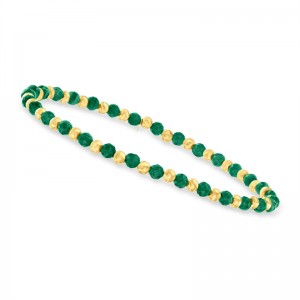 How to make Bead Stretch Bracelet vermeil 10kt Yellow Gold