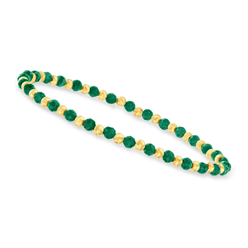 How to make Bead Stretch Bracelet vermeil 10kt Yellow Gold