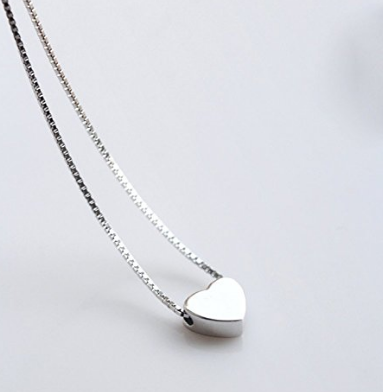 Colier personalizat cu inimă plutitoare din argint 925, argint minuscul, 18″