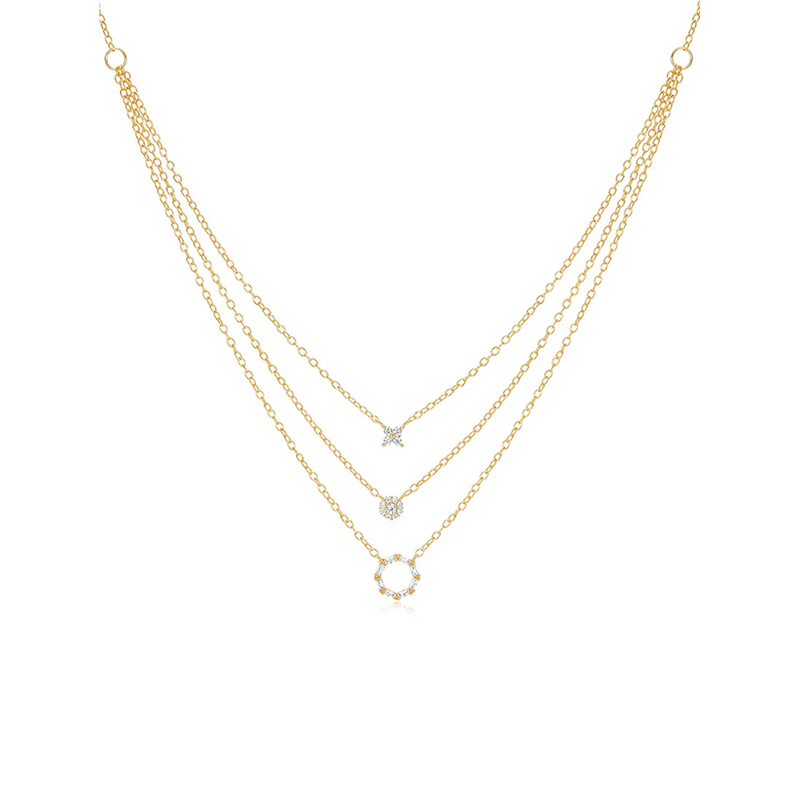 Mass Produce Triple Layer Pendant Necklace With JINGYING