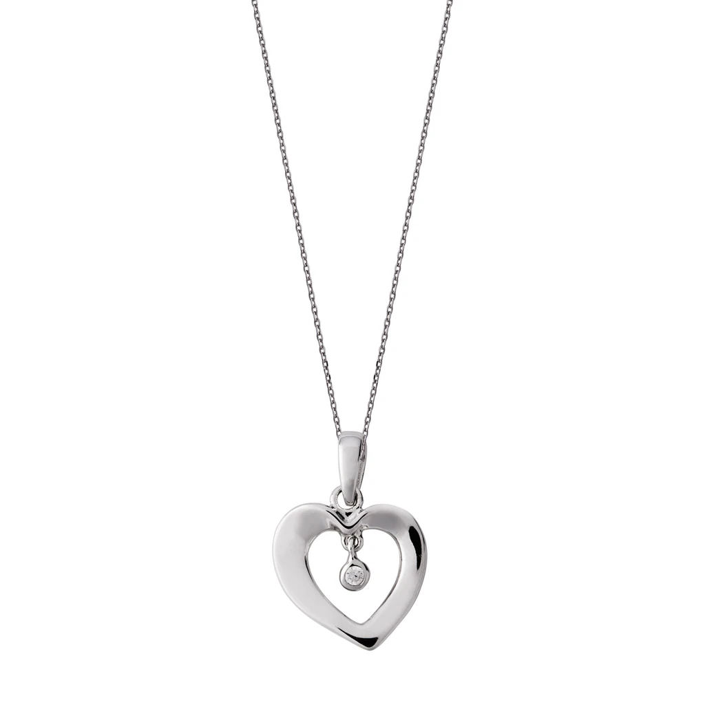 Wholesale 925 Sterling Silver Open Heart Necklace wholesale Custom Silver OEM/ODM Jewelry supplier