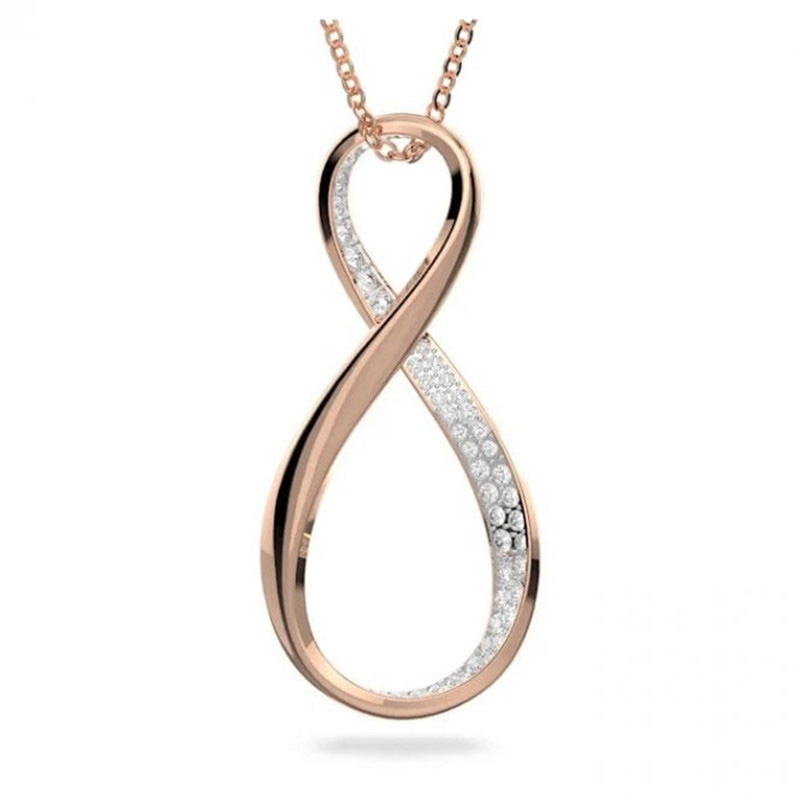 Collar 925 lleno de oro rosa de 18k con proveedor de joyería personalizada de piedra CZ