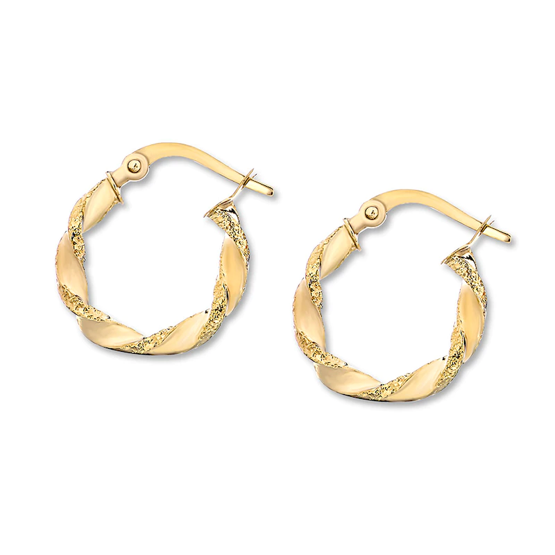 925 silver Earrings OEM factory Hoop Earrings custom wholesale 10K Yellow Gold