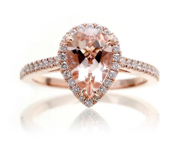 14K Rose Gold 925 silwer ring pasgemaakte groothandel