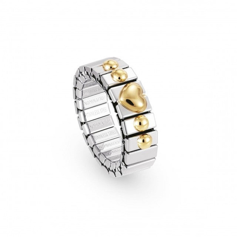 925 sterling silver and 18K gold vermeil ring with symbols from JingYing custom jewelry factory