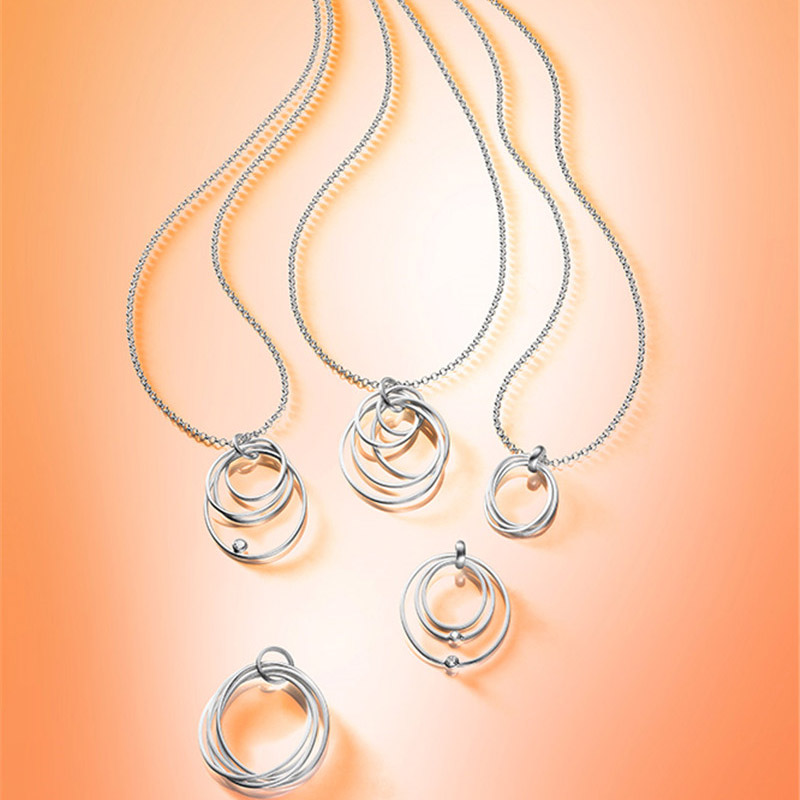 925 grosir perhiasan custom desain gaya baru dalam bentuk cincin, anting ane kalung